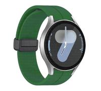 GANYUU Correa de silicona original para Samsung Galaxy Watch 6 Cassic 43 mm 47 mm 5pro 45 mm reloj Fe 4 5 6 7 40 44 mm Pulsera de hebilla magnética Banda de vigilancia(Alfalfa Green-B,For Watch 6 Seri