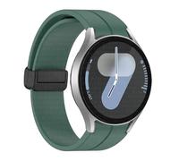 GANYUU Correa de silicona original para Samsung Galaxy Watch 6 Cassic 43 mm 47 mm 5pro 45 mm reloj Fe 4 5 6 7 40 44 mm Pulsera de hebilla magnética Banda de vigilancia(Dark Green-B,Watch 7 40 44)