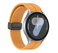 GANYUU Correa de silicona original para Samsung Galaxy Watch 6 Cassic 43 mm 47 mm 5pro 45 mm reloj Fe 4 5 6 7 40 44 mm Pulsera de hebilla magnética Banda de vigilancia(Yellow-B,Watch 7 FE)