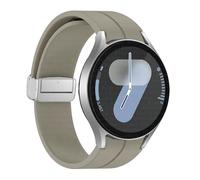 GANYUU Correa de silicona original para Samsung Galaxy Watch 6 Cassic 43 mm 47 mm 5pro 45 mm reloj Fe 4 5 6 7 40 44 mm Pulsera de hebilla magnética Banda de vigilancia(Titanium Gray-S,For Watch 4 Seri