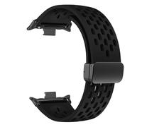 GANYUU Correa de silicona para Redmi Watch 4/8 Pro Magnetic Buckle Sports Band para Mi Band 8 Pro Correa Correa Accesorios de brazalete transpirables Bandas de reloj(Black,For Redmi Watch 4)