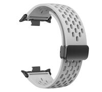 GANYUU Correa de silicona para Redmi Watch 4/8 Pro Magnetic Buckle Sports Band para Mi Band 8 Pro Correa Correa Accesorios de brazalete transpirables Bandas de reloj(Light Grey,For mi8Pro)