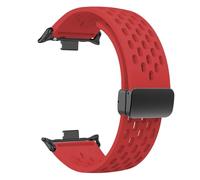 GANYUU Correa de silicona para Redmi Watch 4/8 Pro Magnetic Buckle Sports Band para Mi Band 8 Pro Correa Correa Accesorios de brazalete transpirables Bandas de reloj(Red,For Redmi Watch 4)