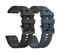 GANYUU Correa de silicona para reloj Forerunner 935, repuesto para Fenix 5/Fenix 5 Plus/Fenix 6/Fenix 6 Pro/Forerunner 935/945/Approach S60/Quatix 5(Black/Slate)