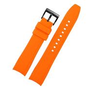 GANYUU Correa de silicona para Rolex Longine Citizen BN0193 de interfaz curvada, 19 mm, 20 mm, 22 mm, 21 hombres, accesorios de pulsera suave, 20mm, Ágata