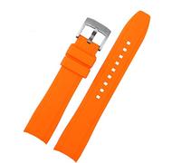 GANYUU Correa de silicona para Rolex Longine Citizen BN0193 de interfaz curvada, 19 mm, 20 mm, 22 mm, 21 hombres, accesorios de pulsera suave, 22mm, Ágata