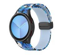GANYUU Correa de silicona para Samsung Watch 4/5/6 40 44 mm 5 Pro 45 mm Banda magnética Galaxy Galaxy Watch 4/6Classic 42 43 mm 46 47 mm Watchands(Camo sky blue,Watch 6Classic 43 47)