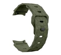 GANYUU Correa de silicona sin huecos para Samsung Galaxy Watch 7, 6, 4, 5, 44mm, 40mm/FE/5 pro, pulsera de fútbol de 20mm, Correa clásica de 43mm y 47mm(ArmyGreen,Watch 4 Classic 42mm)