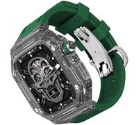 GANYUU Correa de silicona transparente para Apple Watch 8, 7, 6, 5, 4 SE, kit de funda de reloj deportivo, para iWatch de 44 mm, 45 mm, 49 mm, accesorios de repuesto para reloj, 49mm, Ágata