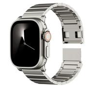 GANYUU Correa de titanio para Apple Watch de 49 mm, cierre magnético ajustable, correa de metal de titanio, correa de reloj inteligente para hombre para Ultra 2/Ultra con revestimiento DLC resistente