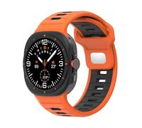 GANYUU Correa deportiva de silicona para Samsung Galaxy Watch Ultra, banda de dos colores con bucle suave de 47mm para Samsung Galaxy 7 Ultra, correas de reloj sin huecos(907OB)
