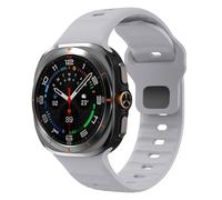 GANYUU Correa deportiva de silicona para Samsung Galaxy Watch Ultra, banda de dos colores con bucle suave de 47mm para Samsung Galaxy 7 Ultra, correas de reloj sin huecos(824LH)