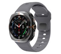 GANYUU Correa deportiva de silicona para Samsung Galaxy Watch Ultra, banda de dos colores con bucle suave de 47mm para Samsung Galaxy 7 Ultra, correas de reloj sin huecos(824SpaceH)