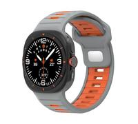 GANYUU Correa deportiva de silicona para Samsung Galaxy Watch Ultra, banda de dos colores con bucle suave de 47mm para Samsung Galaxy 7 Ultra, correas de reloj sin huecos(907HO)