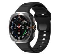 GANYUU Correa deportiva de silicona para Samsung Galaxy Watch Ultra, banda de dos colores con bucle suave de 47mm para Samsung Galaxy 7 Ultra, correas de reloj sin huecos(824B)
