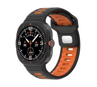 GANYUU Correa deportiva de silicona para Samsung Galaxy Watch Ultra, banda de dos colores con bucle suave de 47mm para Samsung Galaxy 7 Ultra, correas de reloj sin huecos(907BO)
