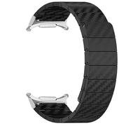 GANYUU Correa magnética de fibra de carbono para Samsung Galaxy Watch 7 Ultra 47mm LTE, pulsera ligera, correa de reloj para Galaxy Watch Ultra 47mm(Black-S)