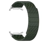 GANYUU Correa magnética de fibra de carbono para Samsung Galaxy Watch 7 Ultra 47mm LTE, pulsera ligera, correa de reloj para Galaxy Watch Ultra 47mm(Green-S)