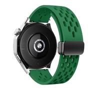GANYUU Correa magnética de silicona de 18, 20 y 22mm para Huawei Watch GT 5, 46mm, 41mm, Correa deportiva transpirable para Huawei GT5 Pro GT4 GT3 GT2(B-Pine green,22mm)