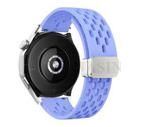 GANYUU Correa magnética de silicona de 18, 20 y 22mm para Huawei Watch GT 5, 46mm, 41mm, Correa deportiva transpirable para Huawei GT5 Pro GT4 GT3 GT2(S-Lilac,22mm)