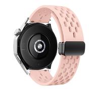 GANYUU Correa magnética de silicona de 18, 20 y 22mm para Huawei Watch GT 5, 46mm, 41mm, Correa deportiva transpirable para Huawei GT5 Pro GT4 GT3 GT2(B-Pink,18mm)