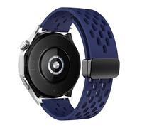 GANYUU Correa magnética de silicona de 18, 20 y 22mm para Huawei Watch GT 5, 46mm, 41mm, Correa deportiva transpirable para Huawei GT5 Pro GT4 GT3 GT2(B-Midnight blue,For GT3 GT2 46mm)