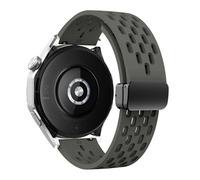 GANYUU Correa magnética de silicona de 18, 20 y 22mm para Huawei Watch GT 5, 46mm, 41mm, Correa deportiva transpirable para Huawei GT5 Pro GT4 GT3 GT2(B-Grey,20mm)