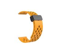 GANYUU Correa magnética de silicona de 22mm, 20mm, 18mm para GT5 GT5 Pro GT4 GT3 46mm, banda deportiva transpirable para Watch GT5 GT4 41mm(Yellow-B,18mm)