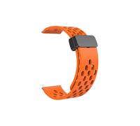 GANYUU Correa magnética de silicona de 22mm, 20mm, 18mm para GT5 GT5 Pro GT4 GT3 46mm, banda deportiva transpirable para Watch GT5 GT4 41mm(Orange-B,18mm)