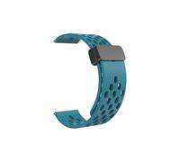 GANYUU Correa magnética de silicona de 22mm, 20mm, 18mm para GT5 GT5 Pro GT4 GT3 46mm, banda deportiva transpirable para Watch GT5 GT4 41mm(Cyan Blue-B,22mm)