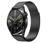 GANYUU Correa milanesa de 22mm para Huawei Watch 4 Pro GT3 Pro 46mm GT4 46MM pulsera de Metal de lujo con banda magnética que se adapta a la mayoría de los relojes de 22mm(Black)