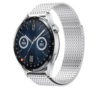 GANYUU Correa milanesa de 22mm para Huawei Watch 4 Pro GT3 Pro 46mm GT4 46MM pulsera de Metal de lujo con banda magnética que se adapta a la mayoría de los relojes de 22mm(Silver)