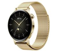 GANYUU Correa milanesa de 22mm para Huawei Watch 4 Pro GT3 Pro 46mm GT4 46MM pulsera de Metal de lujo con banda magnética que se adapta a la mayoría de los relojes de 22mm(Gold)
