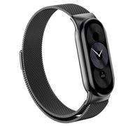 GANYUU Correa Milanese Loop para Xiaomi Mi Band 8 Pulsera Correa de acero inoxidable para Xiaomi Band 9 Accesorios para miband 8 Correa de metal Correas de reloj(Black,For Miband 9)