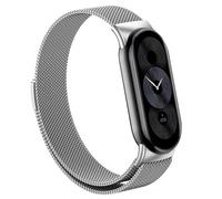 GANYUU Correa Milanese Loop para Xiaomi Mi Band 8 Pulsera Correa de acero inoxidable para Xiaomi Band 9 Accesorios para miband 8 Correa de metal Correas de reloj(Silver,For Miband 8)