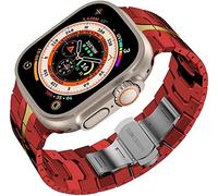 GANYUU Correa resistente de acero inoxidable para Apple Watch Ultra de 49 mm, 8, 7, 44 mm, 45 mm, correa de repuesto para hombre compatible con Watch SE 6 5 4 3 42/41/40/38 mm, 38/40/41mm, Ágata