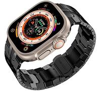GANYUU Correa resistente de acero inoxidable para Apple Watch Ultra de 49 mm, 8, 7, 44 mm, 45 mm, correa de repuesto para hombre compatible con Watch SE 6 5 4 3 42/41/40/38 mm, 42/44/45/49mm, Ágata