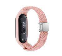 GANYUU Correa trenzada para la banda Xiaomi Mi Band 8 Pulsera de hebilla magnética de vigilancia de bucle de bucle de nylon elástico para Miband 8 NFC Watchands(Silt,For Miband 8)