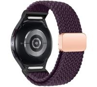 GANYUU Correa trenzada sin huecos para Samsung Galaxy Watch 7 6 5 4 44mm 40mm/5 pro pulsera magnética para Galaxy watch6 watch4 classic 47 43(Cherry,Watch 6 47mm)