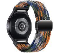 GANYUU Correa trenzada sin huecos para Samsung Galaxy Watch 7 6 5 4 44mm 40mm/5 pro pulsera magnética para Galaxy watch6 watch4 classic 47 43(Denim,Watch 5 44mm)