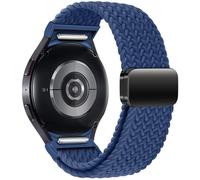 GANYUU Correa trenzada sin huecos para Samsung Galaxy Watch 7 6 5 4 44mm 40mm/5 pro pulsera magnética para Galaxy watch6 watch4 classic 47 43(Atlantic Blue,Watch 6 40mm)
