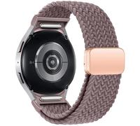 GANYUU Correa trenzada sin huecos para Samsung Galaxy Watch 7 6 5 4 44mm 40mm/5 pro pulsera magnética para Galaxy watch6 watch4 classic 47 43(Smoke purple,Watch 6 40mm)