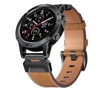 GANYUU Correas de cuero para reloj Garmin Fenix 7X 7 6X 6 Pro 5X 5 Epix Gen 2, pulsera de reloj inteligente de 22 y 26MM(Dark brown,22MM)