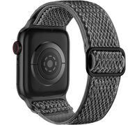 GANYUU Correas de reloj Para 44 mm, 45 mm, 42 mm, 49 mm, 41 mm, 40 mm, 38 mm para mujeres y hombres, bandas deportivas elásticas de nailon suave con bucle individual para IWatch SE Series 10~1(Deep Gr