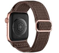 GANYUU Correas de reloj Para 44 mm, 45 mm, 42 mm, 49 mm, 41 mm, 40 mm, 38 mm para mujeres y hombres, bandas deportivas elásticas de nailon suave con bucle individual para IWatch SE Series 10~1(Brown,3