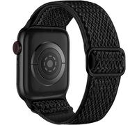 GANYUU Correas de reloj Para 44 mm, 45 mm, 42 mm, 49 mm, 41 mm, 40 mm, 38 mm para mujeres y hombres, bandas deportivas elásticas de nailon suave con bucle individual para IWatch SE Series 10~1(Black,4