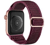 GANYUU Correas de reloj Para 44 mm, 45 mm, 42 mm, 49 mm, 41 mm, 40 mm, 38 mm para mujeres y hombres, bandas deportivas elásticas de nailon suave con bucle individual para IWatch SE Series 10~1(Dark Wi