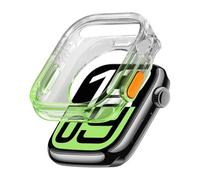 GANYUU Estuche para Apple Watch S10 de 42 mm y 46 mm, sin protector de pantalla, carcasa de TPU Full HD para iWatch Series 10(Green Gradually,S10 46mm)