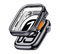 GANYUU Estuche para Apple Watch S10 de 42 mm y 46 mm, sin protector de pantalla, carcasa de TPU Full HD para iWatch Series 10(Gun Gray,S10 46mm)