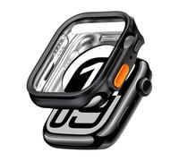 GANYUU Estuche para Apple Watch S10 de 42 mm y 46 mm, sin protector de pantalla, carcasa de TPU Full HD para iWatch Series 10(Black,S10 42mm)